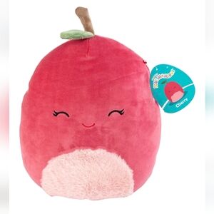 Squishmallows 10” Cherry the Cherry Plush – NWT Official Food Squad Collectible